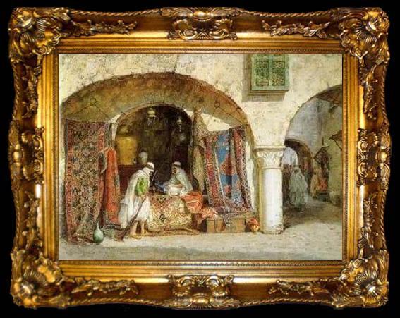 framed  unknow artist Arab or Arabic people and life. Orientalism oil paintings  262, ta009-2